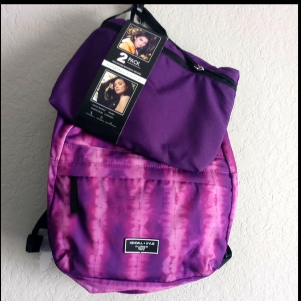 NEW! Kendall & Kylie Packable backpack set of 2. Machine Washable Bg250